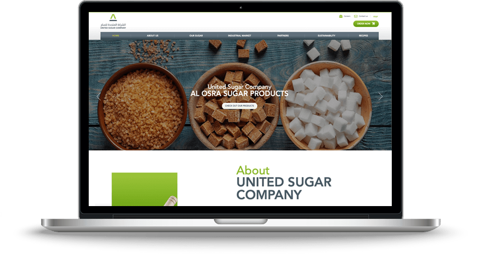 United Sugar Company Web Design, Website Development Desktop Screenshot 1
